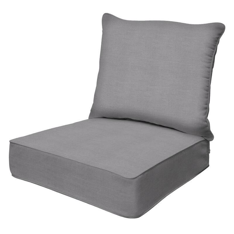 Outdoor Deep Seating Lounge Chair Cushion - Heathered Solid Grey