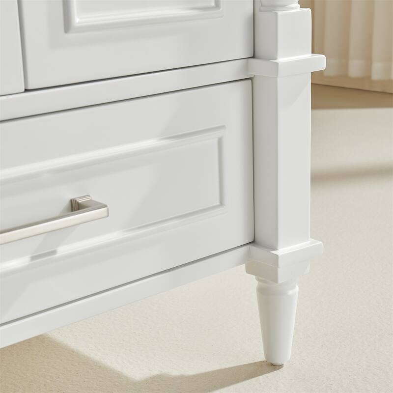 60" Freestanding Double Bathroom Vanity with Extra Black Handles
