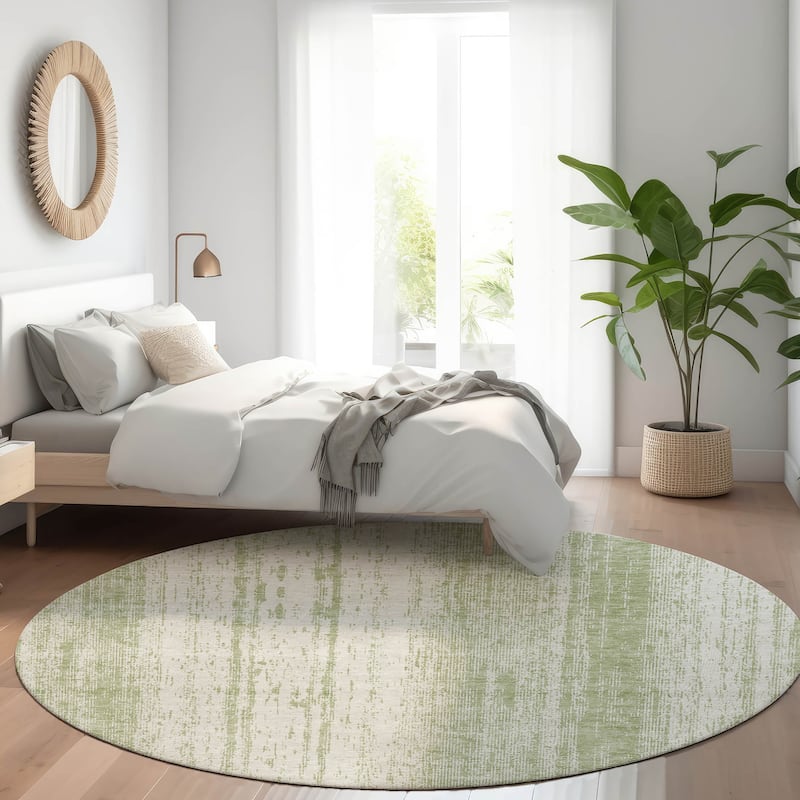 Machine Washable Indoor/ Outdoor Chantille Ombre Stripes Rug