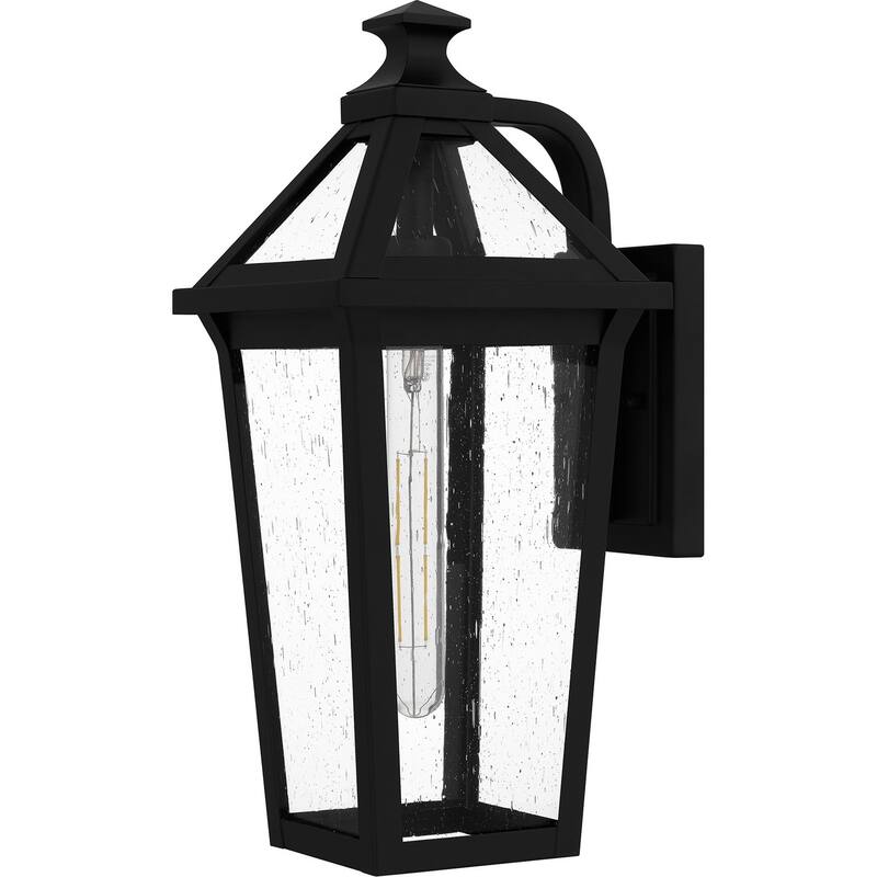 Matte Black One Light Outdoor Wall Mount from the Boulevard Collection - Matte Black