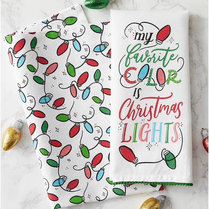 DII Assorted Christmas Printed Dishtowel
