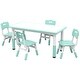 preview thumbnail 8 of 12, Toddler Table and Chair Set with Adjustable Height, 5-Piece Snack and Play Furniture for Ages 1.5-5 Green