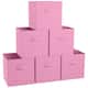 6 Pack Foldable Collapsible Storage Box Bins Shelf Basket Cube Organizer with Dual Handles -13 x 13 x 13