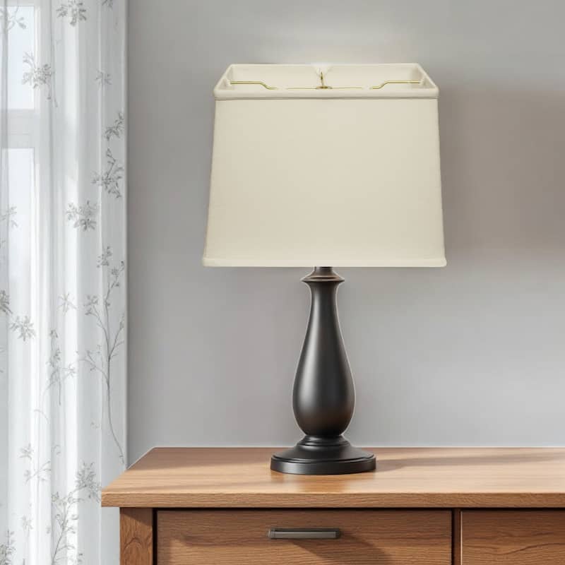 HomeRoots White Linen Lamp Shade - 10" L x 16" W x 10.75" H
