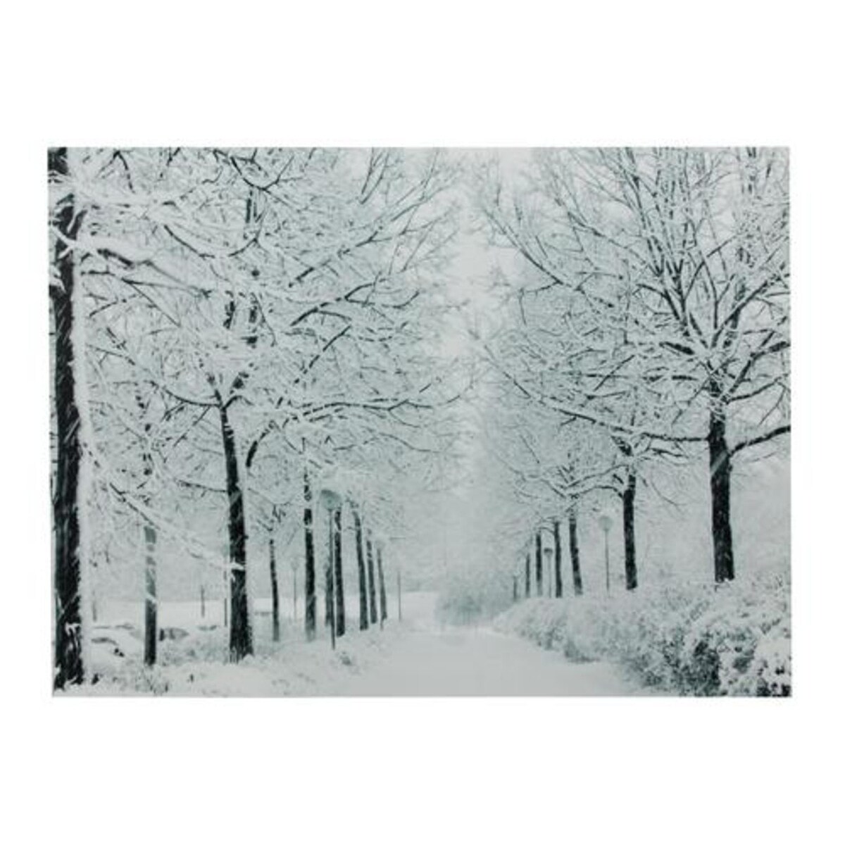 Shop Fiber Optic Lighted Snowfall Winter Lane Christmas Canvas