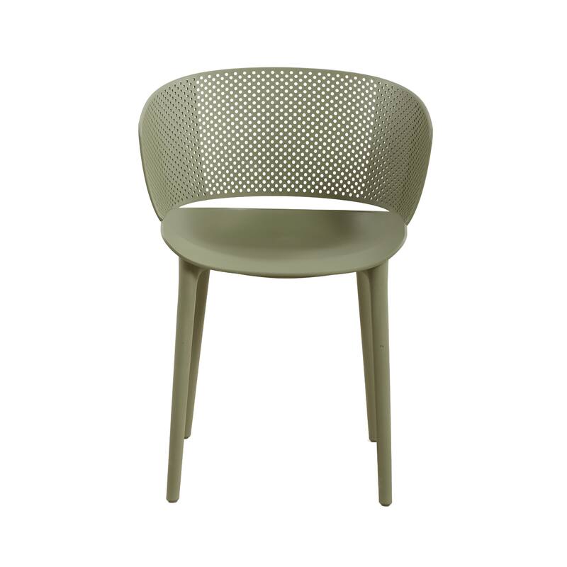 Christopher Knight Home - Gerald Modern Outdoor Plastic Dining Chair (Set of 2)