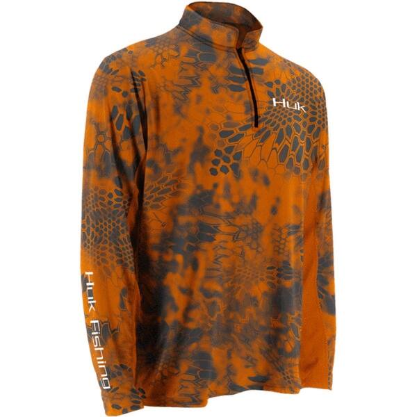 Shop Huk Kryptek Icon 1 4 Zip Kryptek Inferno Small Long Sleeve Fishing Shirt Overstock 23573505