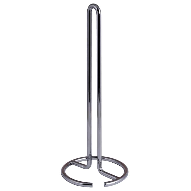 Creative Home Chrome Plated Heavy Duty Iron Wire Upright Paper Towel Holder - Silver
