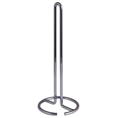 Creative Home Chrome Plated Heavy Duty Iron Wire Upright Paper Towel Holder