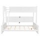preview thumbnail 11 of 25, Wood Twin XL over Queen Bunk Bed with Shelves, Storage Cabinets, USB Ports, Bunk Bed Frame w/Slats Support, No Box Spring Needed