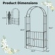 Costway Garden Arch Arbor Trellis with Gate 7.5 ft Patio Archway - See ...