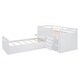 preview thumbnail 48 of 46, Functional and Stylish Loft and Platform Bed,L-shaped Space-Saving Twin Loft and Twin Platform Bed with 7 Drawers