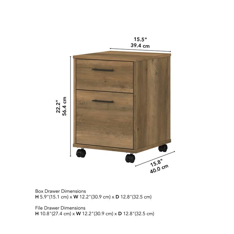 Key West 2 Drawer Mobile File Cabinet by Bush Furniture