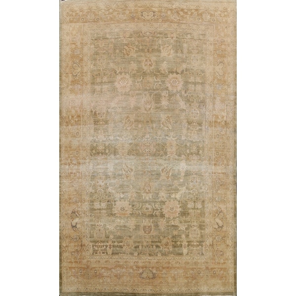 slide 2 of 20, Antique Floral Oushak Oriental Vegetable Dye Area Rug Wool Handmade - 9'8" x 13'10"