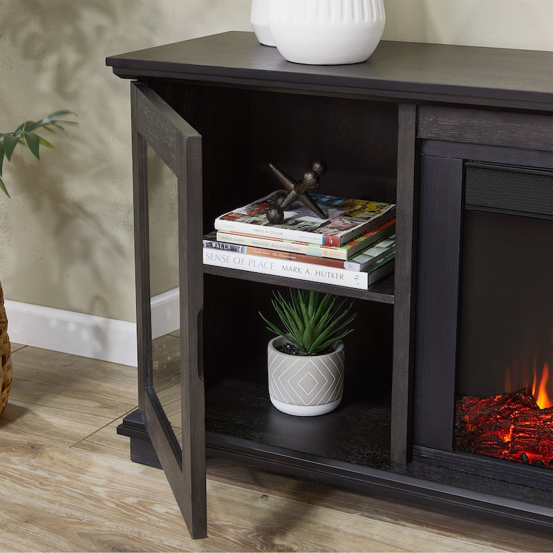 Benjamin 81" Landscape TV Stand Electric Fireplace by Real Flame