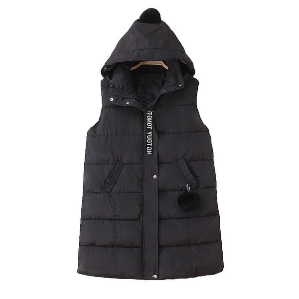 plus size black gilet