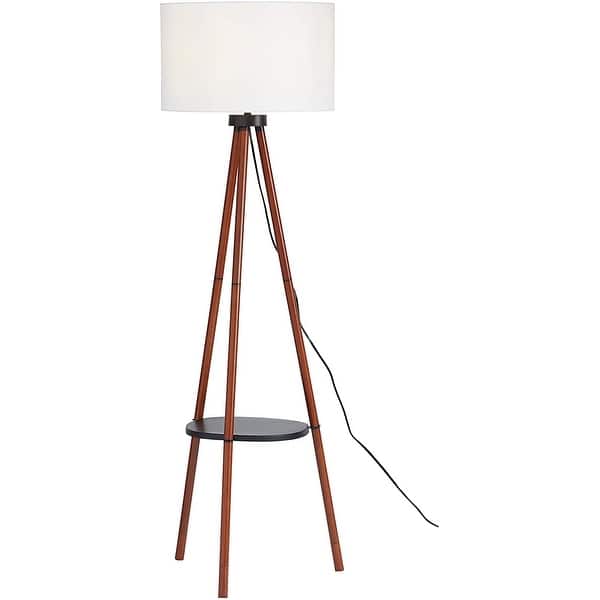 Adesso Walnut Unique Tripod Floor Lamp On Sale Overstock 31772645 Adesso hamptons walnut floor lamp. adesso