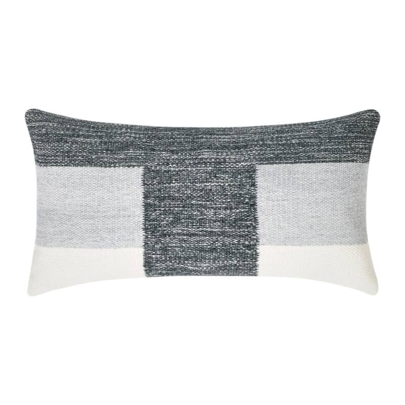 Villa by Classic Home Kass Woven Fabric Color Block Throw Pillow