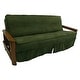 preview thumbnail 9 of 17, Blazing Needles Full Size Microsuede Futon Slip Cover - 55 x 75 Hunter Green