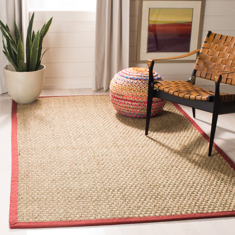 SAFAVIEH Natural Fiber Marina Basketweave Seagrass Rug