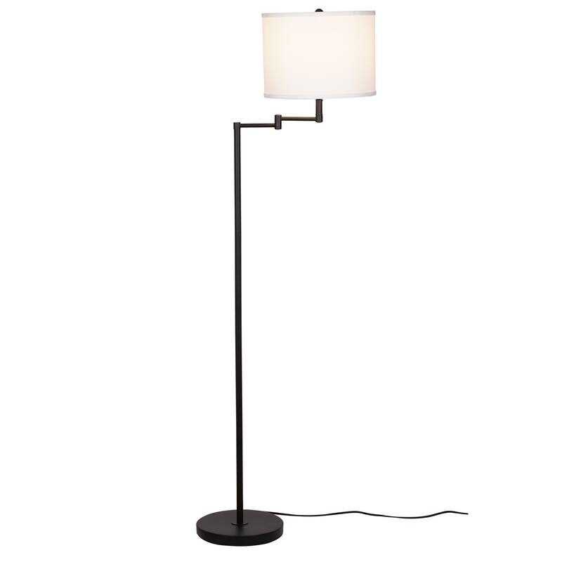 Catalina Camden Swing Arm Floor Lamp - Black