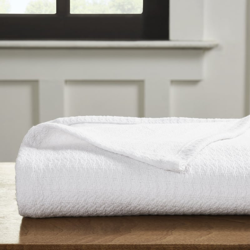 Superior Waffle Weave Honeycomb Knit Soft Cotton Blanket
