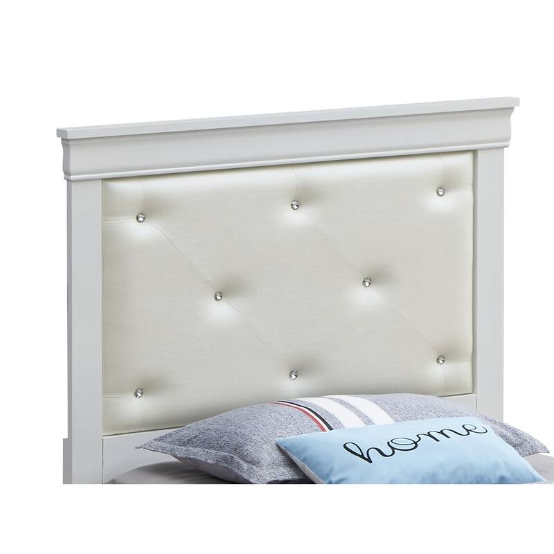 Silver Champagne Twin Bed with Elegant Finish