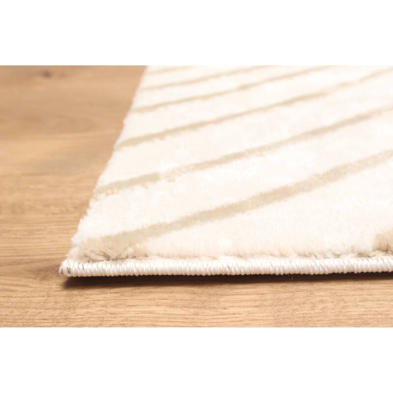 ECARPETGALLERY Machine Made Sienna Ivory Area Rug