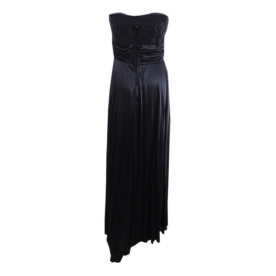 black silky gown