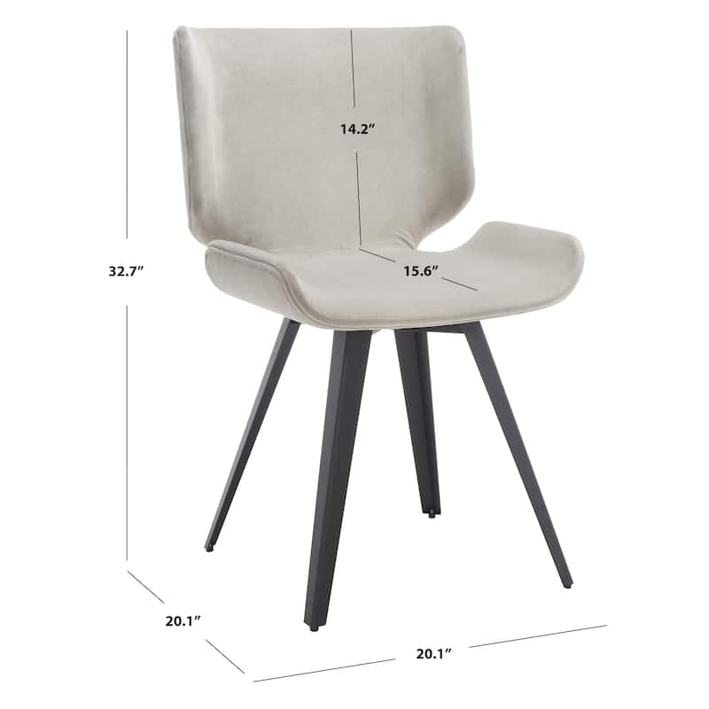 SAFAVIEH Couture Matty Scandinavian Dining Chair - 20" W x 20" D x 33" H - Grey