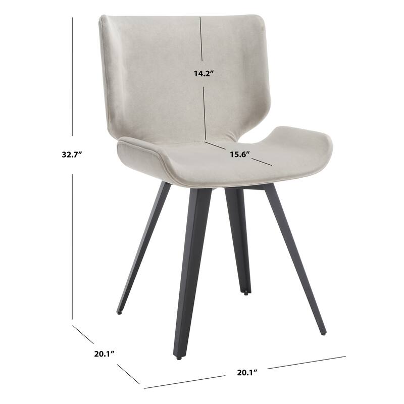 SAFAVIEH Couture Poema Scandinavian Dining Chair - 20" W x 20" D x 33" H - 20Wx20Dx33H