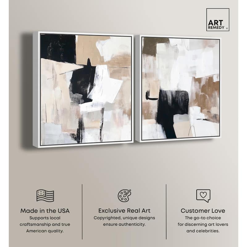 Endless Contrast Canvas Set of 2 by Art Remedy