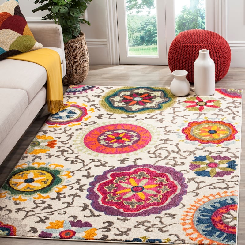 SAFAVIEH Monaco Bengul Boho Rug - 9' x 12' - Ivory/Multi