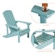 preview thumbnail 38 of 102, BONOSUKI Patio Adirondack Chair w/Cupholder,Weather Resistant-Set of 4