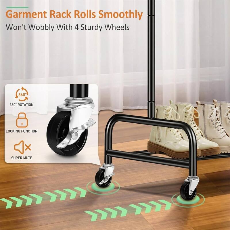 Heavy Duty Clothes Racks for Hanging Clothing Rack - 15"D x 43"W x 63"H
