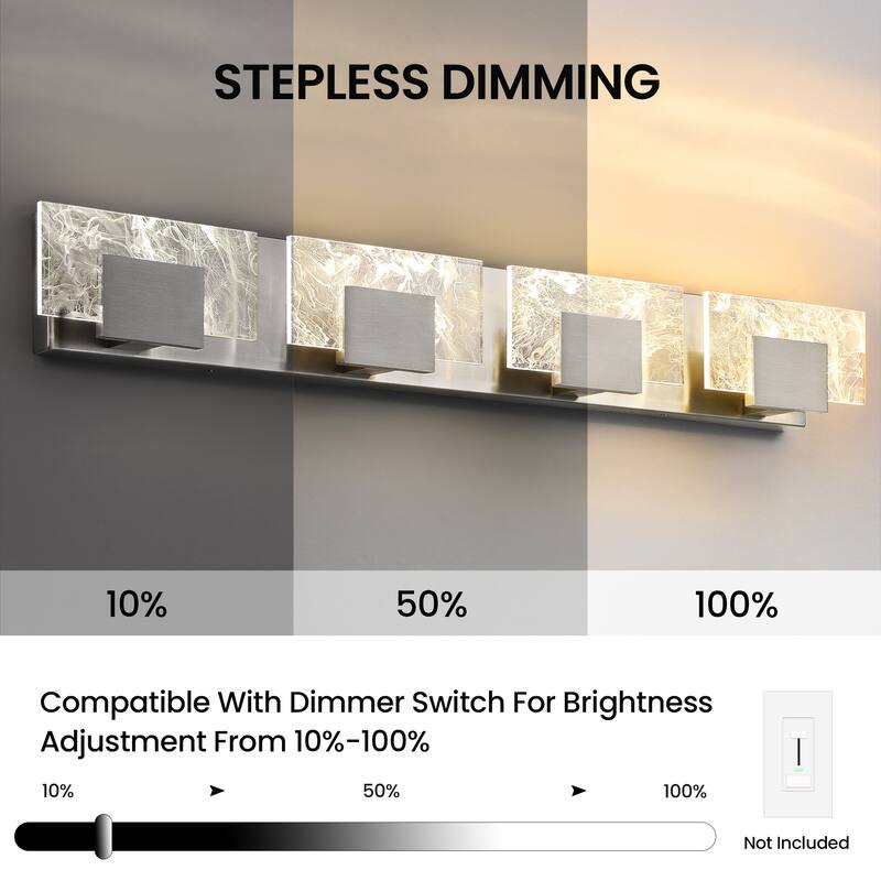 Modern Bathroom Vanity Light LED Dimmable Wall Sconce with UL Certified - 16 inches and above