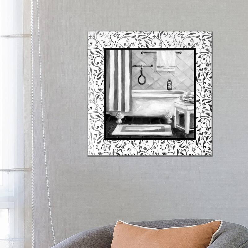 iCanvas "Black And White Bath I" by Carol Robinson Canvas Print - 26x26x1.5