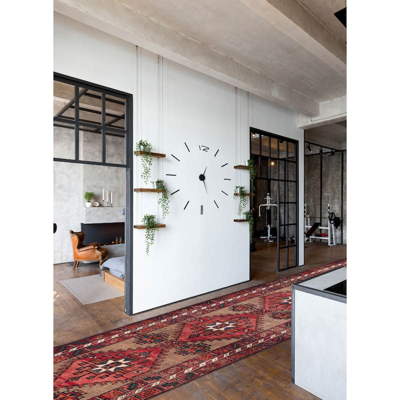 ECARPETGALLERY Hand-knotted Konya Anatolian Brown, Red Wool Rug - 3'8 x 13'11