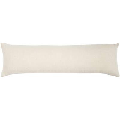Mina Victory Life Styles Solid Beige Throw Pillow , ( 12" x 40" )