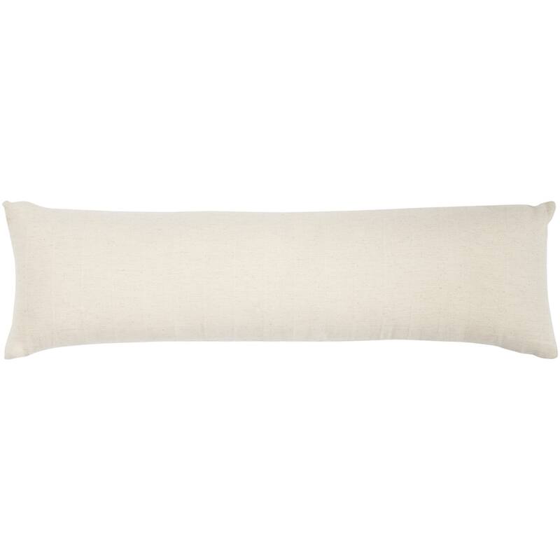 Mina Victory Life Styles Solid Beige Throw Pillow , ( 12" x 40" )
