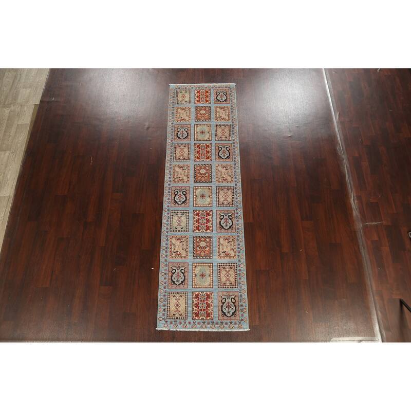 Garden Design Kazak Oriental Staircase Runner Rug Handmade Wool Carpet - 2'9" x 9'7"
