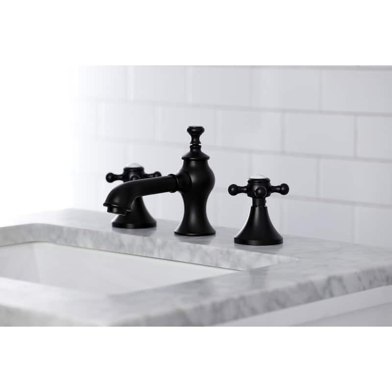 Kingston Brass English Country 8 in. Widespread Bathroom Faucet - Matte Black