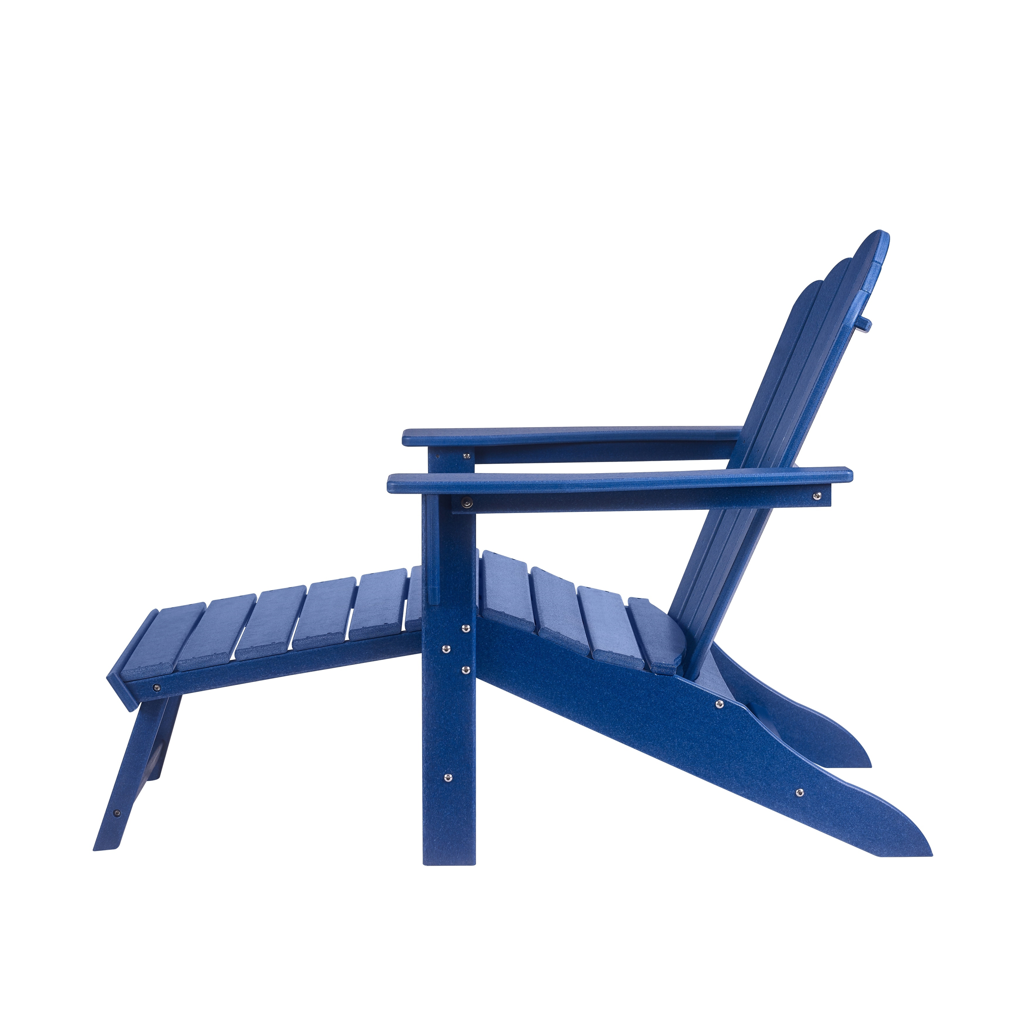 Plastic adirondack sales chairs with footrest
