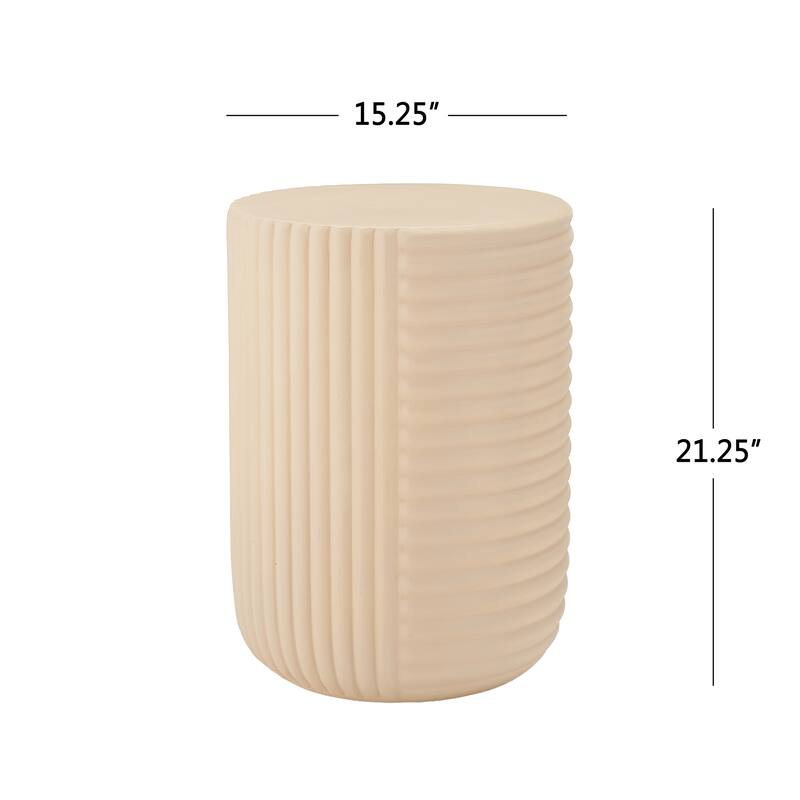 Christopher Knight Home - Aurelia Outdoor Cream MGO Side Table - Creamy Beige