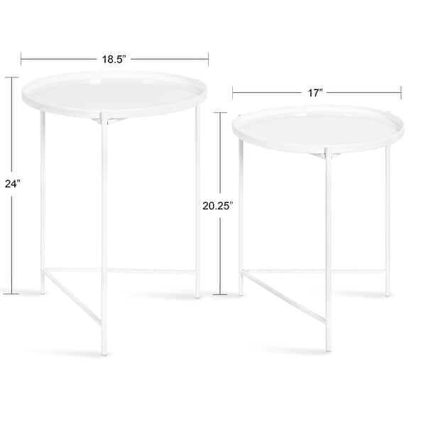 dimension image slide 10 of 13, Kate and Laurel Ulani Nesting Tables (Set of 2)