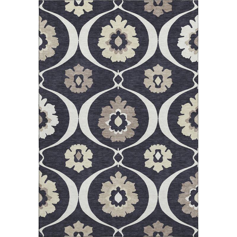 Premium Washable Super Soft Floral Scallops Mayfield Rug