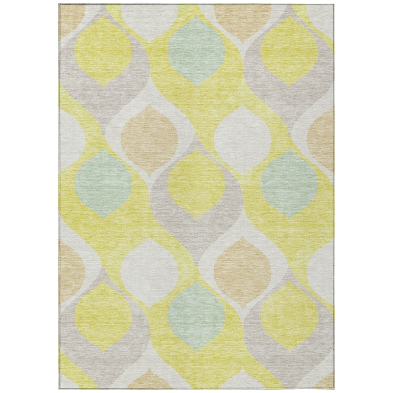 HomeRoots Ogee Transitional Rectangle Outdoor Rug