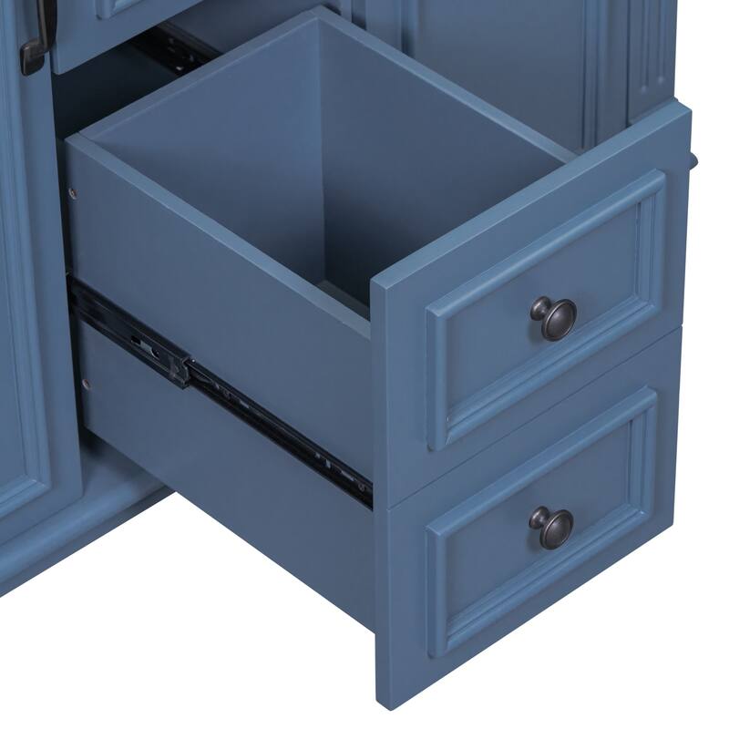 36'' Freestanding Bathroom Vanity with Integrated Ceramic Sink and Drawers
