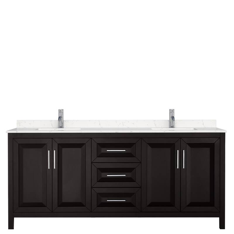 Daria 80 Inch Double Vanity, Cultured Marble Top