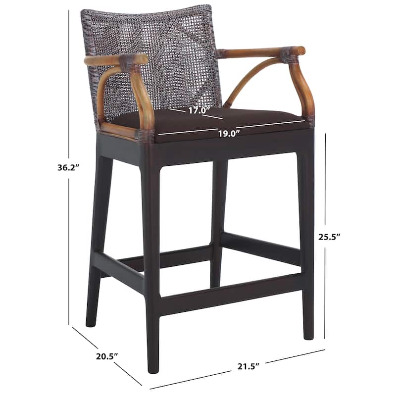 SAFAVIEH Gianni 26-inch Counter Stool - 22"W x 21"D x 36"H
